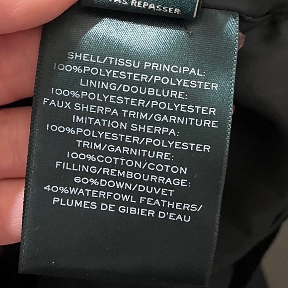 LRL Ralph Lauren Women's Down Coat Puffer Jacket Warm Hood Winter Parka Blue S - Picture 11 of 16